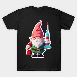 Christmas Nurse Santa Gnome T-Shirt